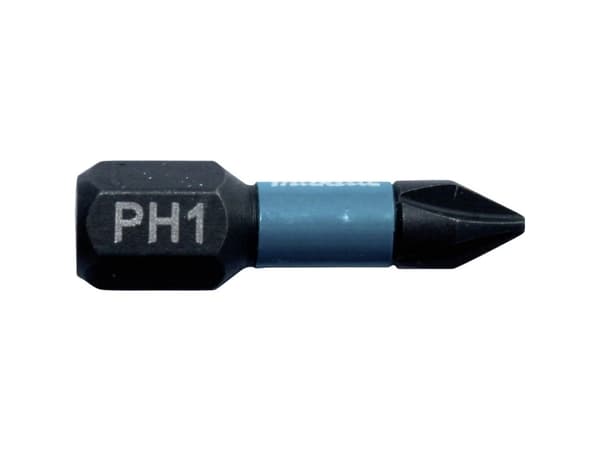 Makita Impact Black - Impact screwdriver bit - 2 delar - phillips - PH1 - hexagonalt - längd: 25 mm