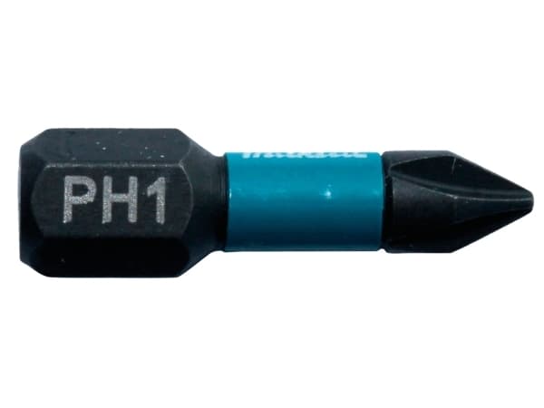 Makita Impact Black - Impact screwdriver bit - 2 delar - phillips - PH1 - hexagonalt - längd: 25 mm