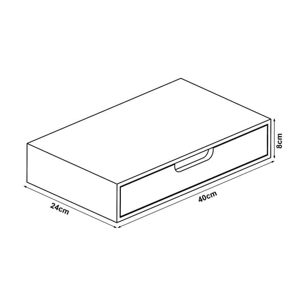 Vägghylla Bokn set om 2 bambu 40x24x8 cm [en.casa]