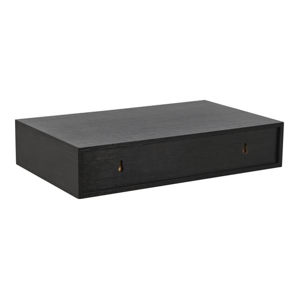 Vägghylla Bokn 40x24x8 cm bambu svart [en.casa]