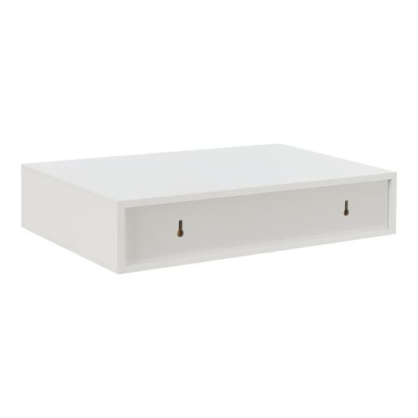 Vägghylla Bokn 40x24x8 cm bambu vit [en.casa]