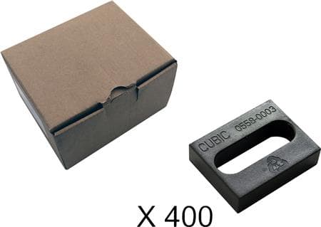 CUBIC Välikappale nro 3 kiskonpidin S2000 400 kpl:n pakkaus.
