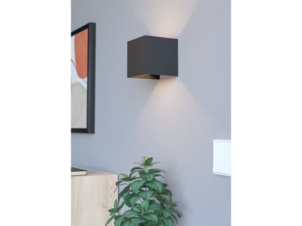 EGLO RINCINE UDENDØRS VÆG 270LM 4000K M/SENSOR DÆMPB. IP44 SORT