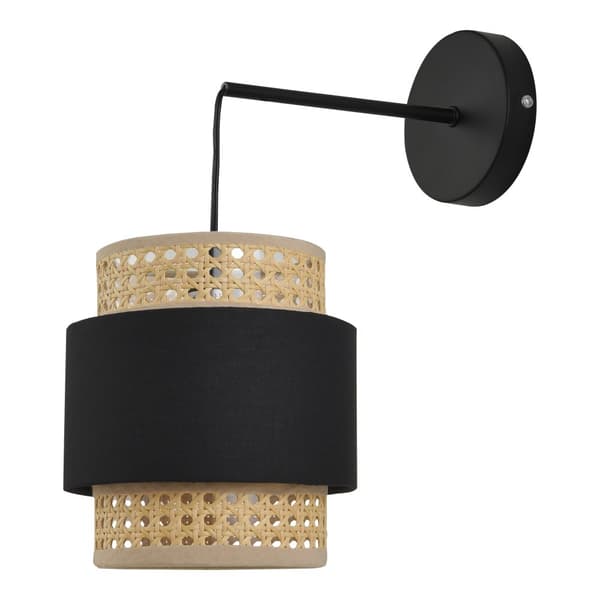 Vägglampa Southampton set om 2 metall svart beige 36x30x18 cm [lux.pro]