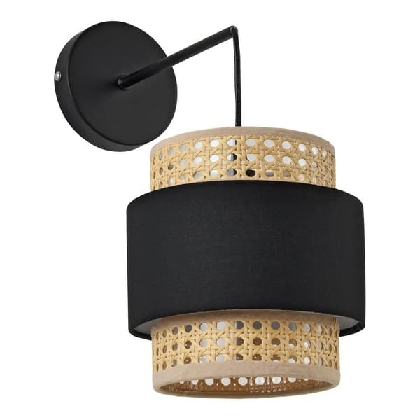 Vägglampa Southampton set om 2 metall svart beige 36x30x18 cm [lux.pro]