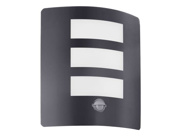 EGLO RASCINO-E UTOMHUSVÄGG L235 E27 SENSOR IP44 SVART