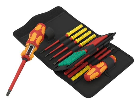 Wera Wera Wera Kraftform Kompakt VDE 17 RA 1, 17-osainen ruuvimeisselisarja VDE 17 kpl Phillips, Phillips, Pozidriv, TORX