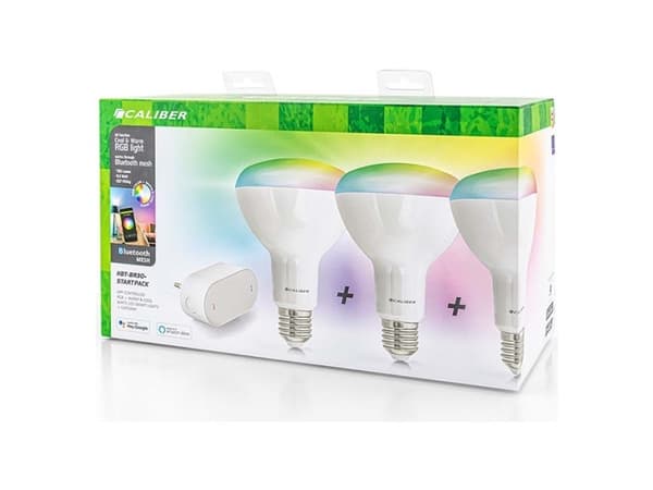 Caliber BR30 smart home starterpack LED-pære hvid/multi