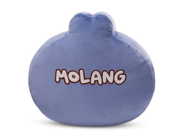 NICI 61167, lilla, hvit, rund, plysj, polyester, pyntepute