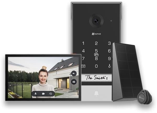 EZVIZ EP7, 17,8 cm (7"), 1024 x 600 pikseliä, H.264, H.265, 2048 x 1296 pikseliä, DNR, CMOS-kuvauslaite musta, Hopea