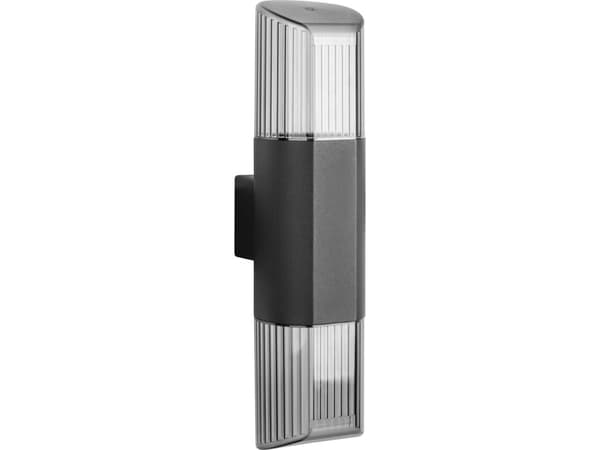 Vägglampa Orno PEONIA trädgårdsarmatur, 2xE27, max. 2x15W, IP54, svart