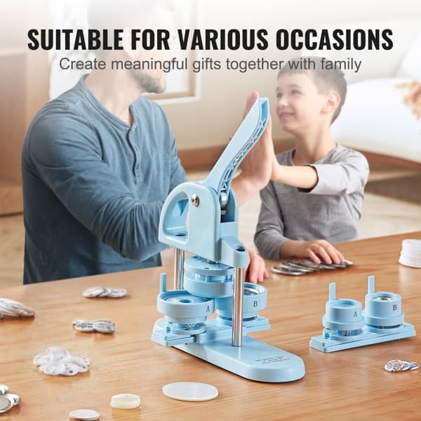 Napinvalmistaja 3-IN-1, sisältää 300 napinosaa ja ergonomisen kahvan. Täydellinen tee-se-itse-lahjaksi lapsille!