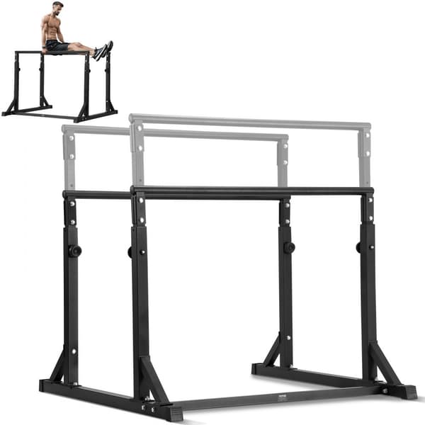 Diptanko, 800 lbs kapasiteetti, kestävä säädettävä jalusta, Fitness-dip-tuki rinnakkaistangoille kotikuntosali.