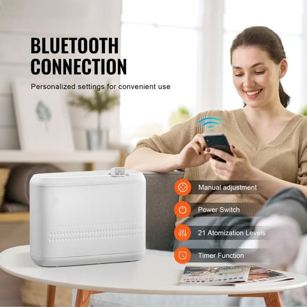HVAC duftdiffusor 850ML, koldluftmaskine til 5000 kvm. Uden vand, forfriskende dufte og behagelig atmosfære.