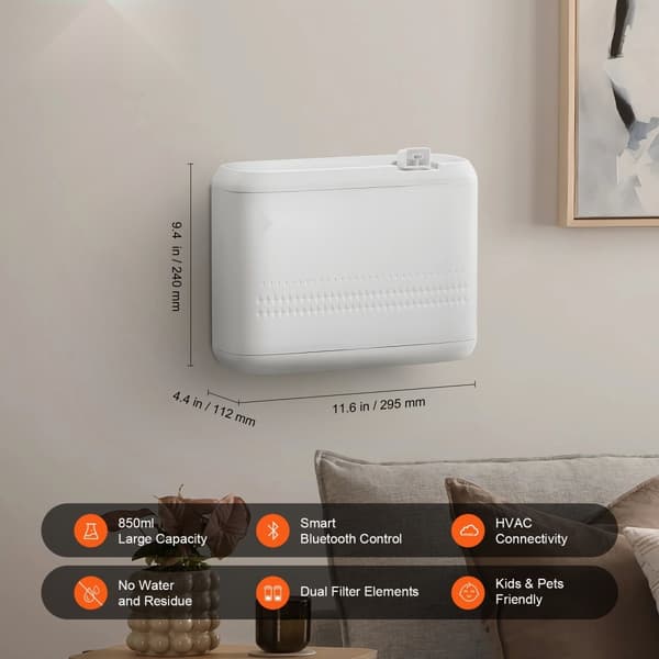 HVAC duftdiffusor 850ML, koldluftmaskine til 5000 kvm. Uden vand, forfriskende dufte og behagelig atmosfære.