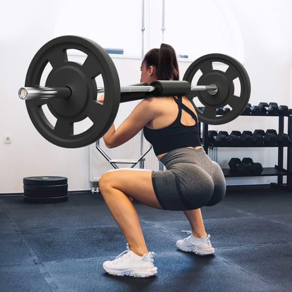Sikkerhedssquatstang, 700 LBS, perfekt til front squats, genoptræning og fysioterapi med skulder- og armpuder. 28 mm diameter.