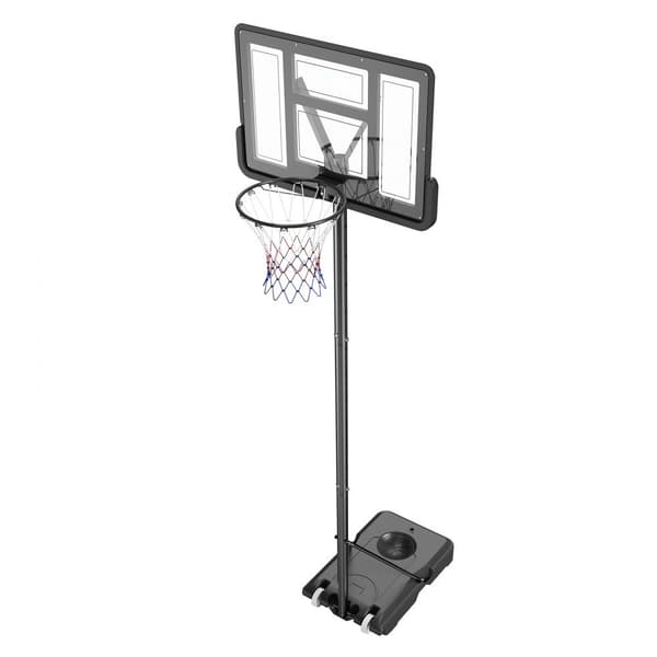 Basketballkurv med justerbar højde 4-10 ft, 44" bagplade, bærbar med hjul og fyldbar base - perfekt til børn og voksne, udendørs/indendørs.