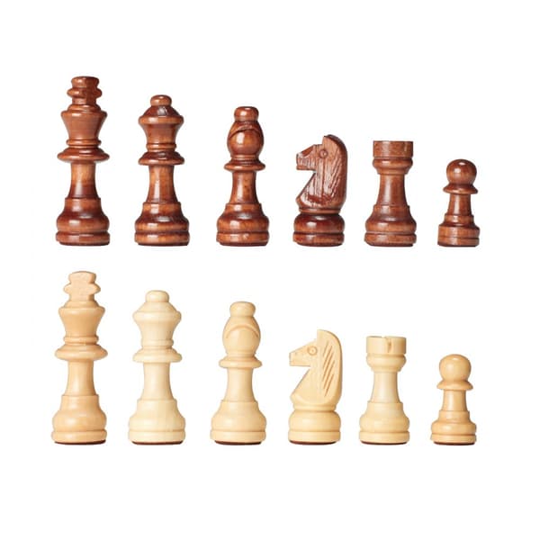 Magnetiskt schackspel i trä, 12 tum, 2 extra damer, bärbart nybörjarschackset med förvaring och hopfällbar design.