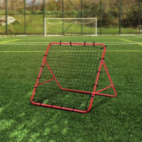 Fodbold Rebounder Net 39"x39" – Bærbart træningsudstyr med justerbare vinkler. Perfekt til børn og teenagere. Hurtig opsætning og let at opbevare.