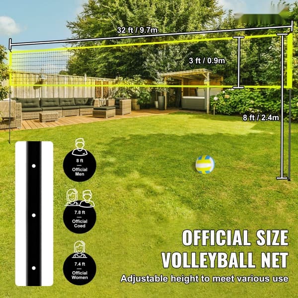 Ulkokäyttöinen kannettava lentopalloverkko, säädettävä korkeus, PVC-pallo, pumppu, kantolaukku, kestävä takapihalle.