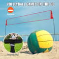 Miniatyrbild 6 av 9: Fristående volleybollträningsnät för inomhus/utomhus, justerbart, bärväska, perfekt för professionell träning och övningar.