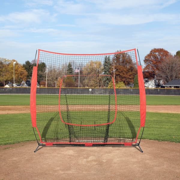 7x7 ft baseball- ja softball-harjoitusverkko, kannettava lyöntiharjoitteluvarusteet kantolaukulla.