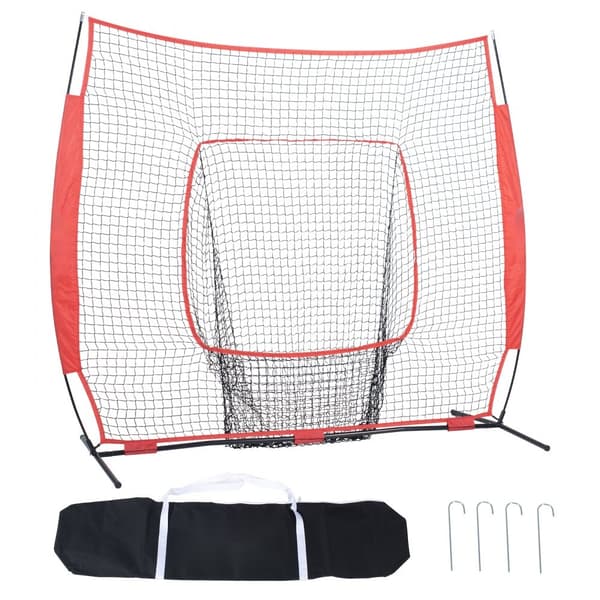 7x7 ft baseball- ja softball-harjoitusverkko, kannettava lyöntiharjoitteluvarusteet kantolaukulla.