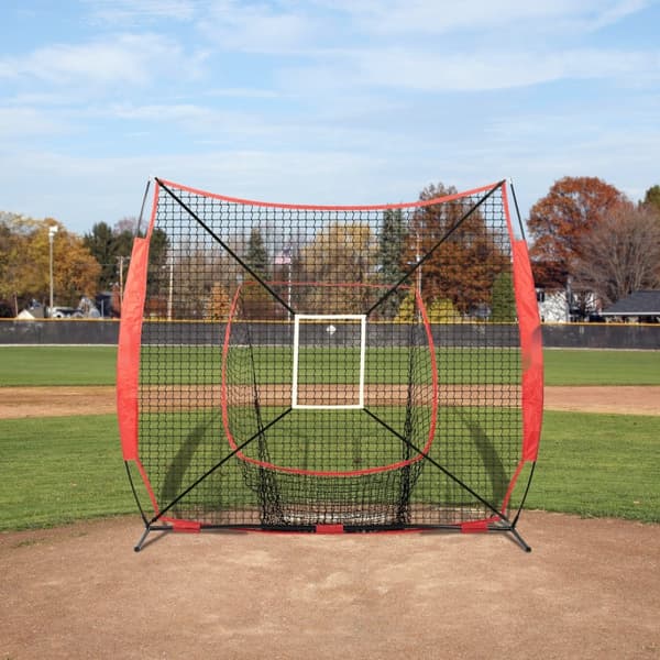 7x7 ft Baseball Softball träningsnät, portabelt för slag, fångst och pitchning. Backstop utrustning med strike zone (endast nät).
