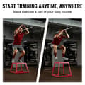 Miniatyrbillede 6 af 9: Plyometrisk Jump Box, 30 cm Plyo Box, Stål Planteform til Træning, Skridsikker Fitness Step Up Box til Hjemmetræning og Konditionsstyrketræning, Rød