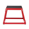 Miniatyrbillede 9 af 9: Plyometrisk Jump Box, 30 cm Plyo Box, Stål Planteform til Træning, Skridsikker Fitness Step Up Box til Hjemmetræning og Konditionsstyrketræning, Rød