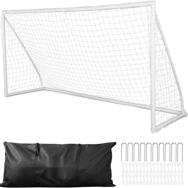 Kantava jalkapallomaali, 12x6 ft verkko, ulko- ja sisäkäyttöön, lasten ja aikuisten harjoituksiin, mukana kantolaukku.