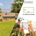 Miniatyrbild 7 av 9: Bärbart volleybollnätsystem med justerbar höjd, aluminiumstolpar, PVC-volleyboll, pump och bärväska för utomhusbruk.