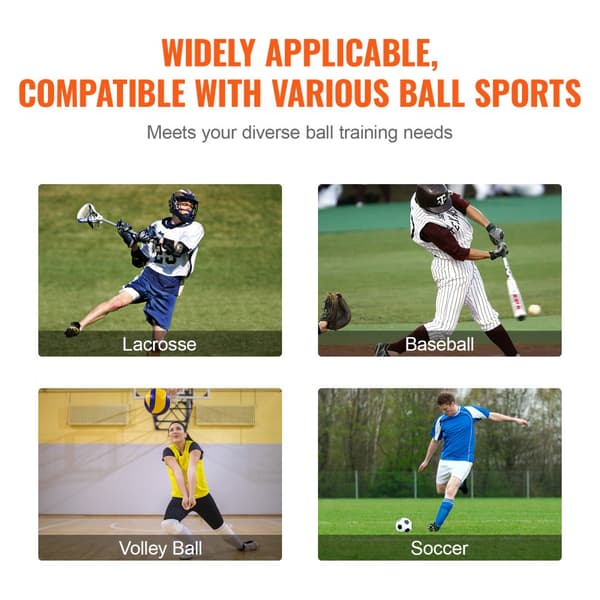 Fällbar Lacrosse-rebounder för bakgård, 3x8 ft volleybollnät, justerbar vinkel för baseball- och softballträning.
