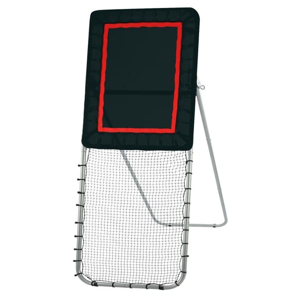 Fällbar Lacrosse-rebounder för bakgård, 3x8 ft volleybollnät, justerbar vinkel för baseball- och softballträning.