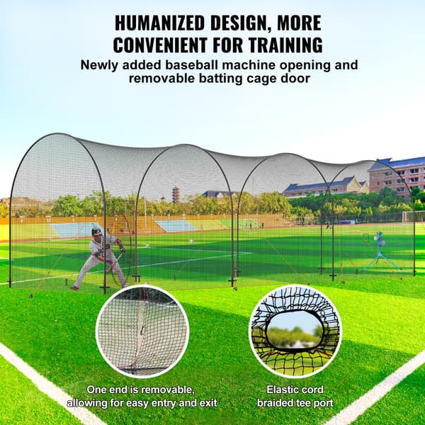 Baseball og Softball batting cage, bærbar med taske, kraftig lukket pitching cage til backyard træning, 40FT.