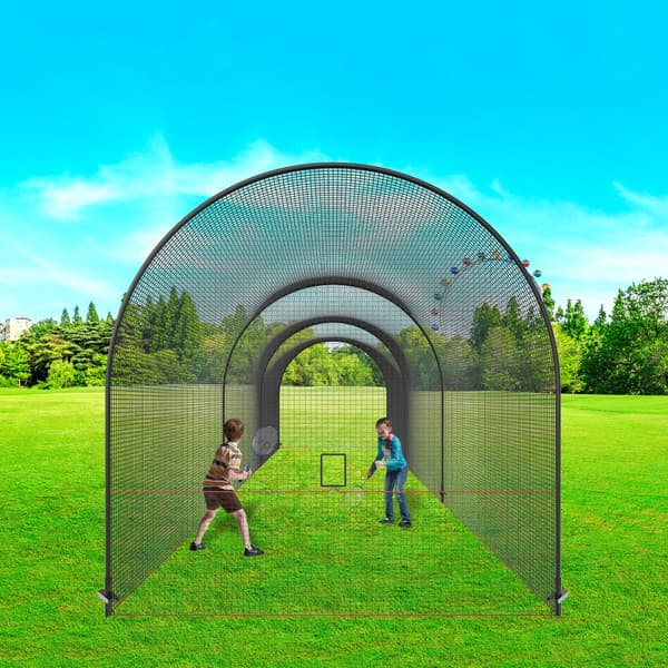 Baseball og Softball batting cage, bærbar med taske, kraftig lukket pitching cage til backyard træning, 40FT.