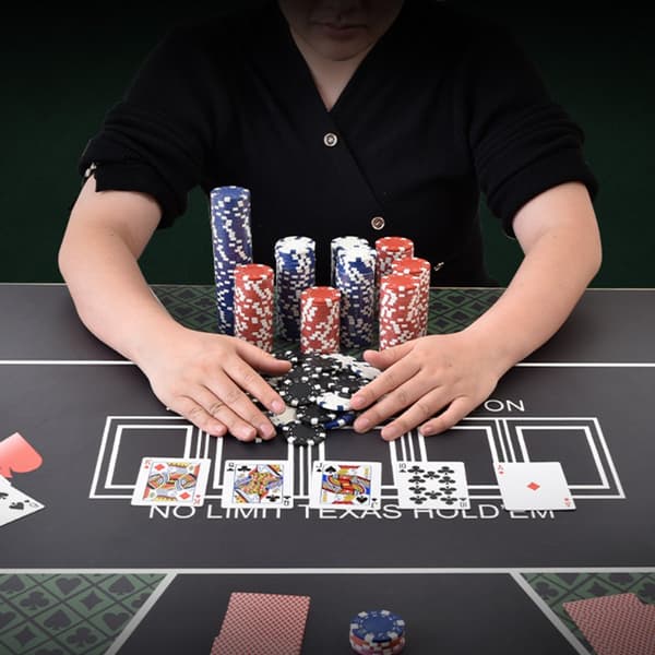Pokerchipsæt med 300 dele, inkl. aluminiumstaske, 11,5 g kasinochips, kort, knapper og terninger til Texas Hold'em og blackjack.