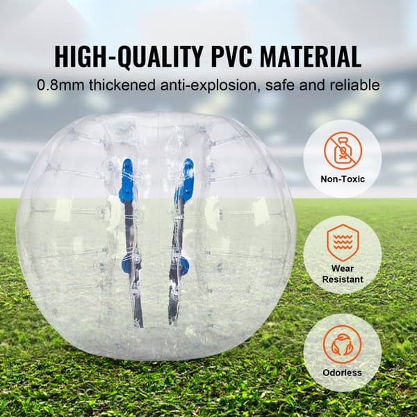 Oppustelige Bumper Bolde 1-Pack, 5FT/1,5M Sumo Zorb til teenagere og voksne. 0,8 mm PVC bobler til sjove udendørs lege i haven eller parken.