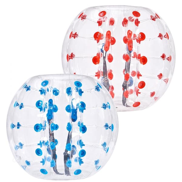 Puhallettavat puskuripallot 2 kpl, 4 jalkaa/1,2 m, PVC-hamsterikuplapallot ulkoiluun ja joukkuepeleihin.