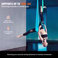 Pikkukuva 3 / 9: Aerial Yoga -riippumatto 5,5 jaardia, 100 gsm nailonkangas, helppo asennus, antigravitaatio kaikille tasoille, sininen.