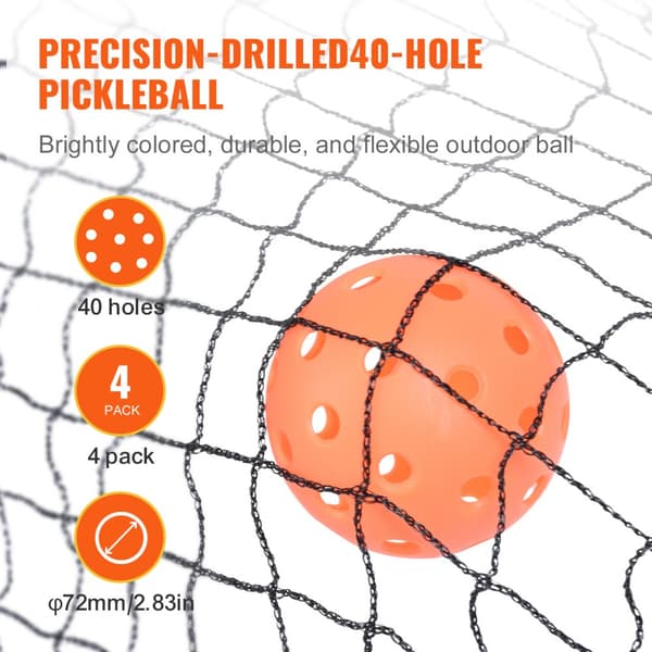 Pickleball-netsæt, 22FT, bærbart system med taske, bolde og padler. Vejrbestandig metalramme og holdbart PE-net til havebrug.