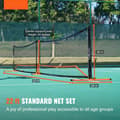 Miniatyrbillede 2 af 9: Pickleball-netsæt, 22FT, bærbart system med taske, bolde og padler. Vejrbestandig metalramme og holdbart PE-net til havebrug.