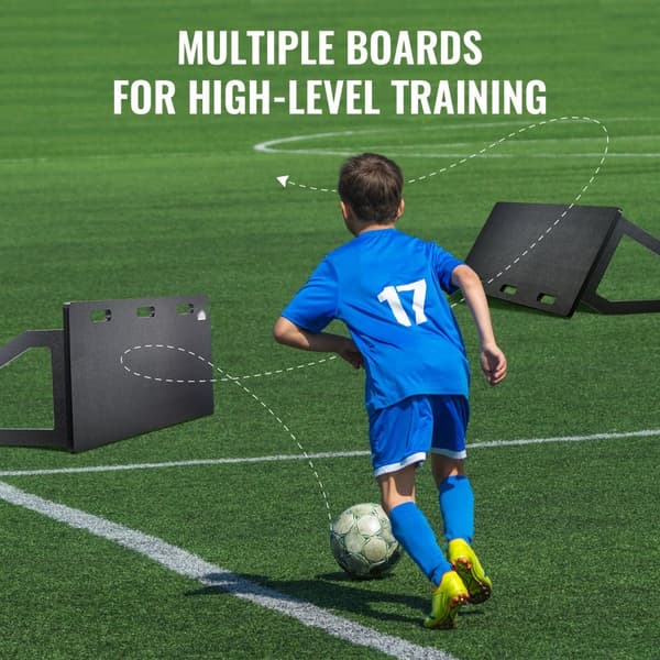 Fodbold Rebounder Board, 45"X18" bærbar væg til træning, 2 vinkler til pasning og skud, foldbart HDPE udstyr til børn og voksne.