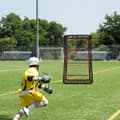 Miniatyrbild 8 av 9: Lacrosse Rebounder för bakgård, 4x7 Ft Volleyboll, Pitchback Baseball Softball träningsskärm, Justerbar vinkel.
