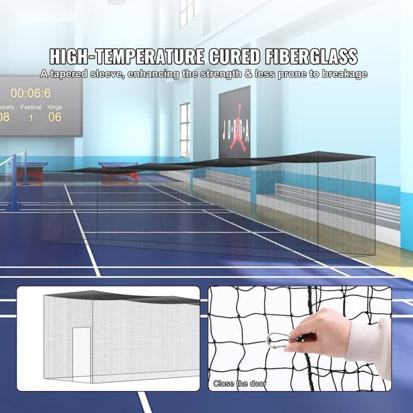 Baseball battingnet, professionelt softball og baseball træningsnet, transportabel pitch cage med dør og bæretaske, robust PE-net, 55FT (kun net)
