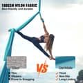 Miniatyrbillede 2 af 9: Aerial Silk & Yoga Slynge, 11 Yards, Aerial Yoga Hængekøje med 100gsm nylon, Fuld rigging og nem opsætning, Antigravity Fitness for alle niveauer, Blå