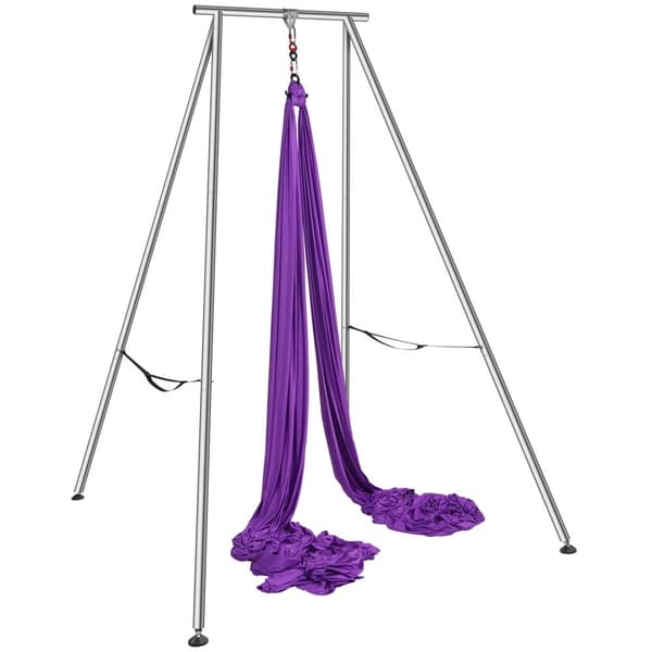 Aerial Yoga Ramme & Hængekøje, 2,94 m Højde, Professionel Yoga Slynge, 13 m Aerial Hængekøje, Kapacitet op til 250 kg til indendørs/udendørs Yoga.