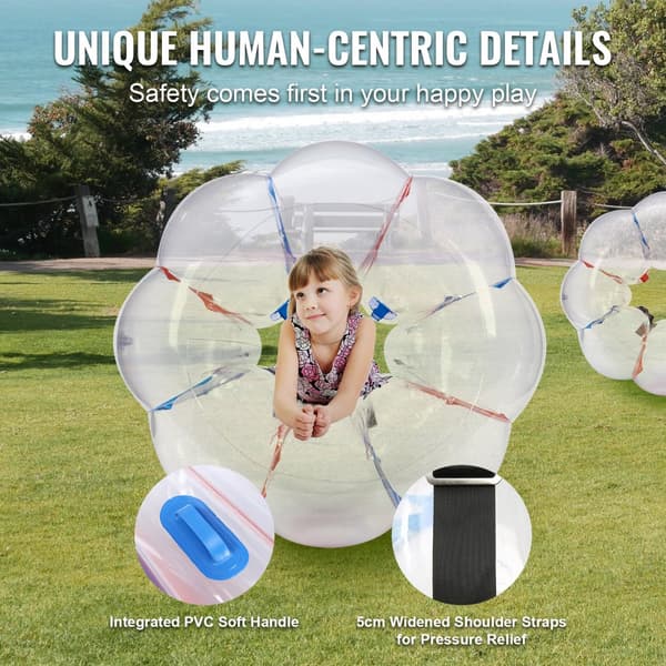 Oppustelige bumperbolde 2-pack, 4FT/1,2M body sumo zorb-bolde til børn og teenagere. Holdbare PVC bolden til udendørs sjov!