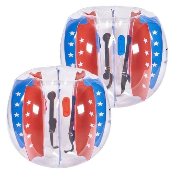 Oppustelige bumperbolde 2-pack, 4FT/1,2M body sumo zorb-bolde til børn og teenagere. Holdbare PVC bolden til udendørs sjov!