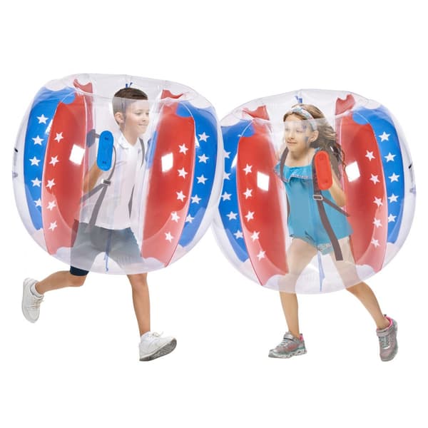 Oppustelige bumperbolde 2-pack, 4FT/1,2M body sumo zorb-bolde til børn og teenagere. Holdbare PVC bolden til udendørs sjov!